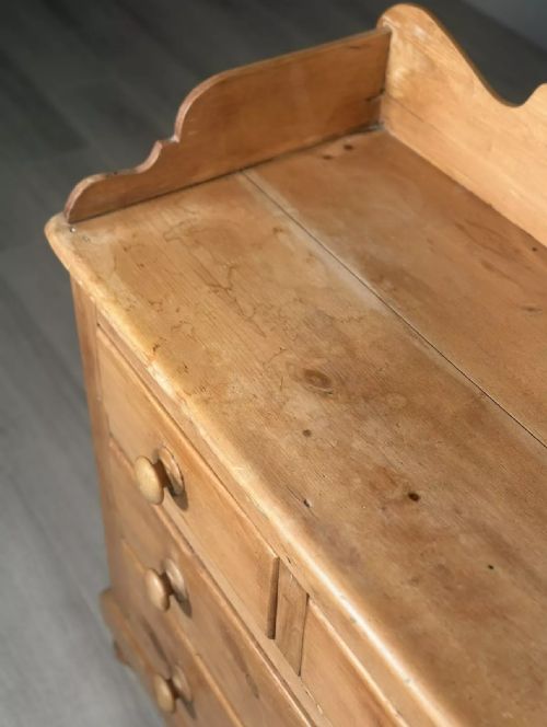 19TH CENTURY PINE CHEST OF DRAWERS - ADDITIONAL PHOTO 12