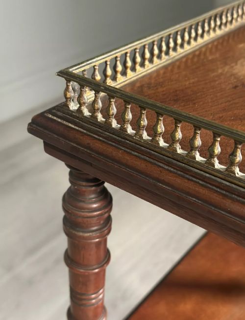 A LATE VICTORIAN AESTHETIC MOVEMENT MAHOGANY FIRESIDE PURDONIUM - ADDITIONAL PHOTO 10