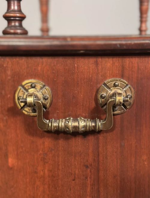 A LATE VICTORIAN AESTHETIC MOVEMENT MAHOGANY FIRESIDE PURDONIUM - ADDITIONAL PHOTO 12