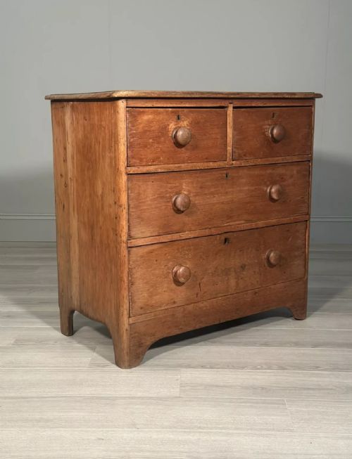 EARLY VICTORIAN PINE CHEST OF DRAWERS C1850 - ADDITIONAL PHOTO 1