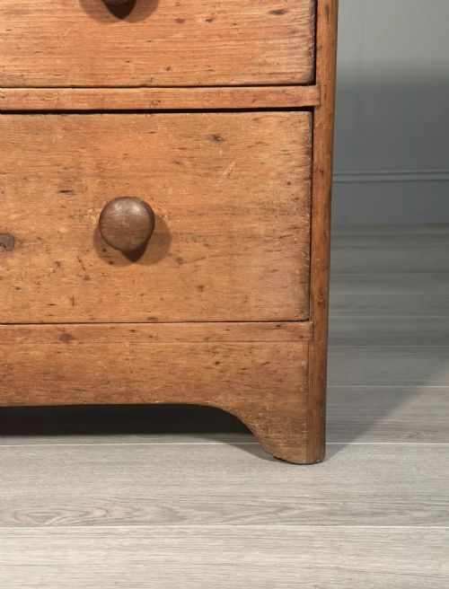 EARLY VICTORIAN PINE CHEST OF DRAWERS C1850 - ADDITIONAL PHOTO 5