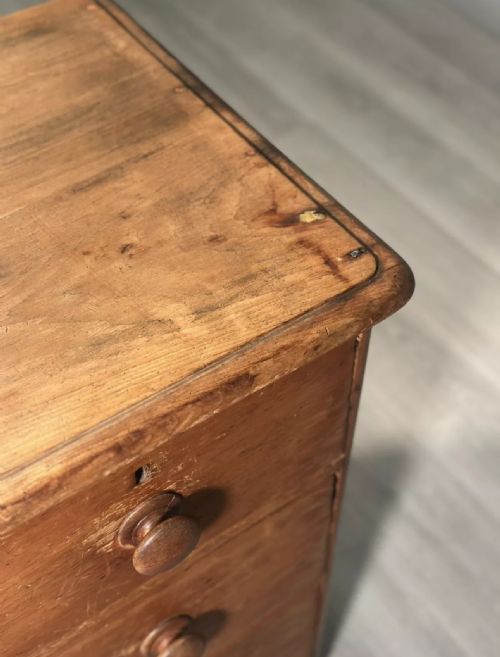 EARLY VICTORIAN PINE CHEST OF DRAWERS C1850 - ADDITIONAL PHOTO 11