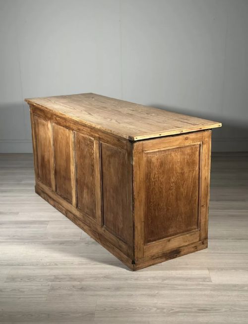 LARGE ANTIQUE PINE SHOP COUNTER - ADDITIONAL PHOTO 11