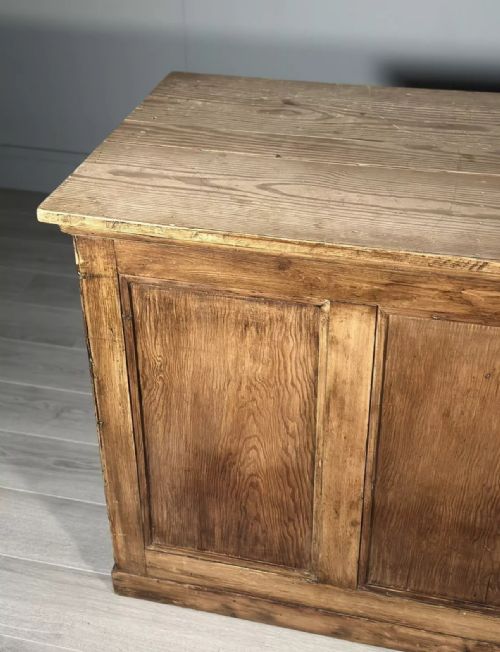 LARGE ANTIQUE PINE SHOP COUNTER - ADDITIONAL PHOTO 13