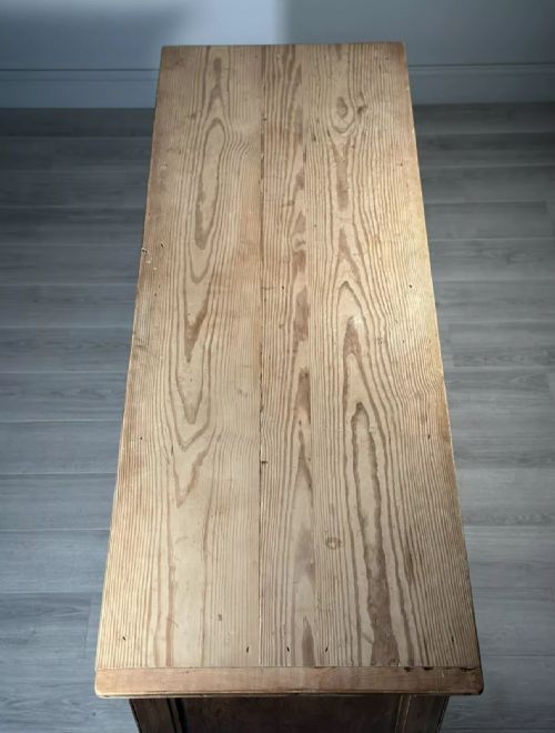 LARGE ANTIQUE PINE SHOP COUNTER - ADDITIONAL PHOTO 14