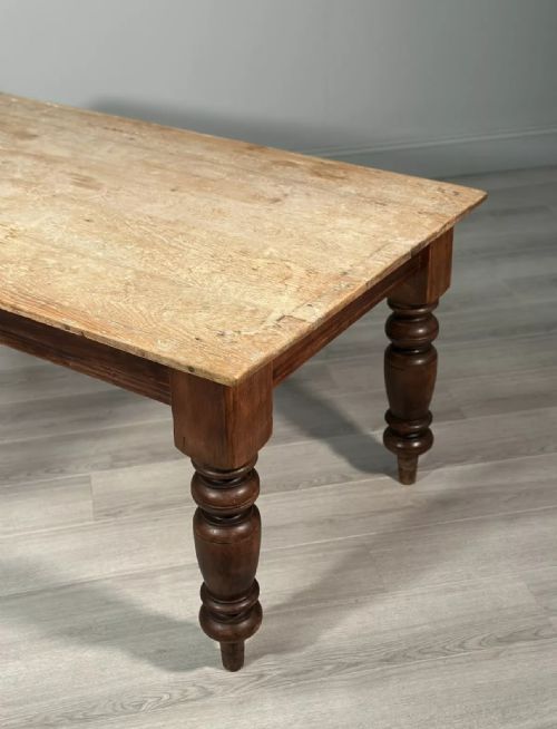 VICTORIAN PINE TOP DINING TABLE - ADDITIONAL PHOTO 2