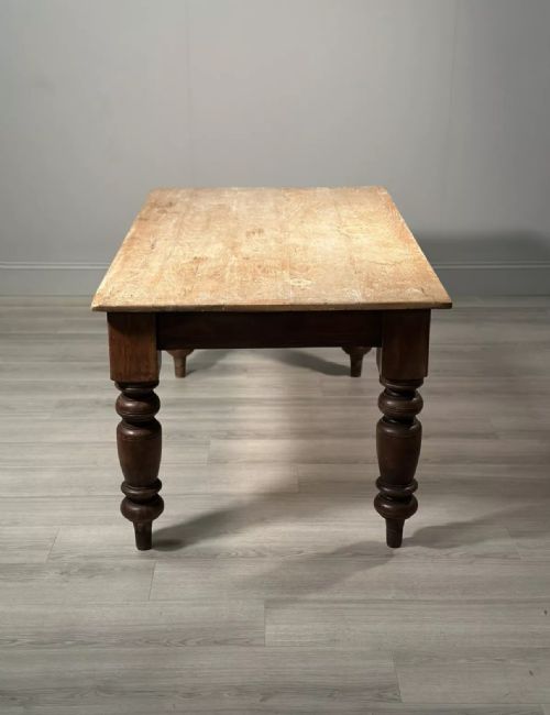 VICTORIAN PINE TOP DINING TABLE - ADDITIONAL PHOTO 7
