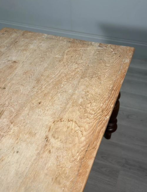 VICTORIAN PINE TOP DINING TABLE - ADDITIONAL PHOTO 9