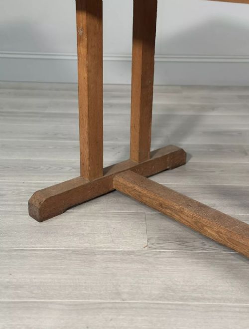 SMALL ARTS AND CRAFTS OAK REFECTORY TABLE C1930 - ADDITIONAL PHOTO 3