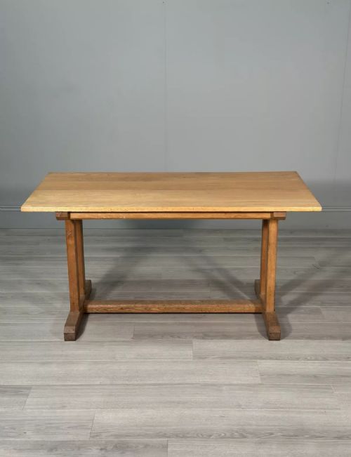 SMALL ARTS AND CRAFTS OAK REFECTORY TABLE C1930 - ADDITIONAL PHOTO 4