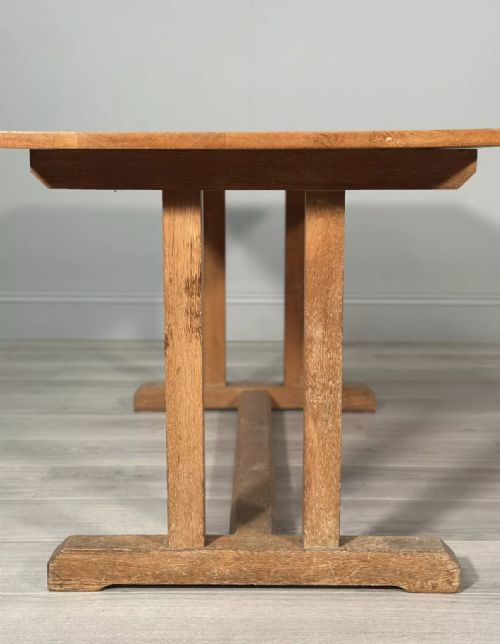 SMALL ARTS AND CRAFTS OAK REFECTORY TABLE C1930 - ADDITIONAL PHOTO 5
