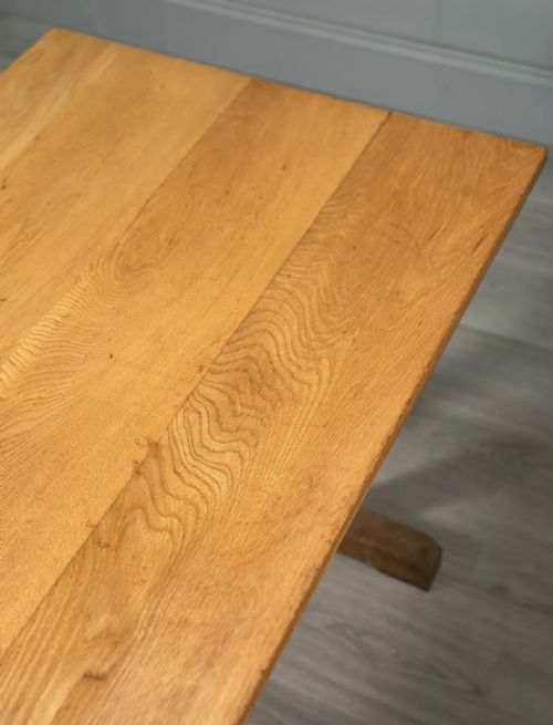 SMALL ARTS AND CRAFTS OAK REFECTORY TABLE C1930 - ADDITIONAL PHOTO 10