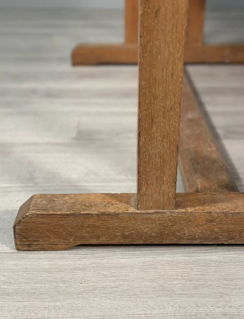 SMALL ARTS AND CRAFTS OAK REFECTORY TABLE C1930 - ADDITIONAL PHOTO 11