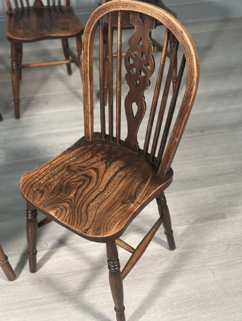A SET OF 6 19TH CENTURY WHEELBACK DINING CHAIRS - ADDITIONAL PHOTO 1