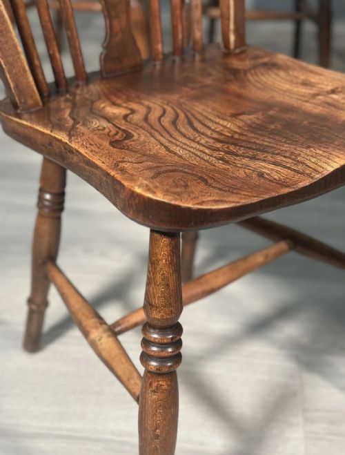 A SET OF 6 19TH CENTURY WHEELBACK DINING CHAIRS - ADDITIONAL PHOTO 2