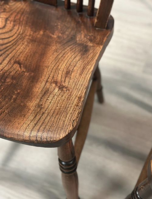 A SET OF 6 19TH CENTURY WHEELBACK DINING CHAIRS - ADDITIONAL PHOTO 7