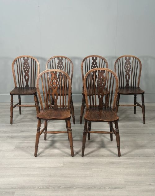 A SET OF 6 19TH CENTURY WHEELBACK DINING CHAIRS - ADDITIONAL PHOTO 8