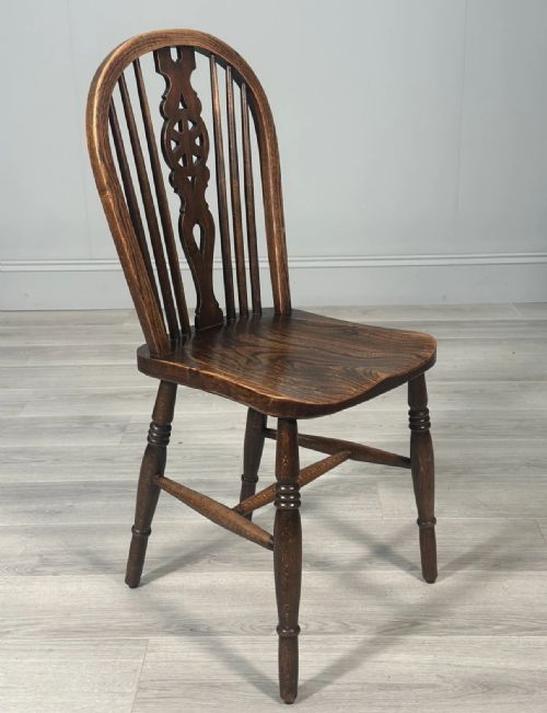 A SET OF 6 19TH CENTURY WHEELBACK DINING CHAIRS - ADDITIONAL PHOTO 9