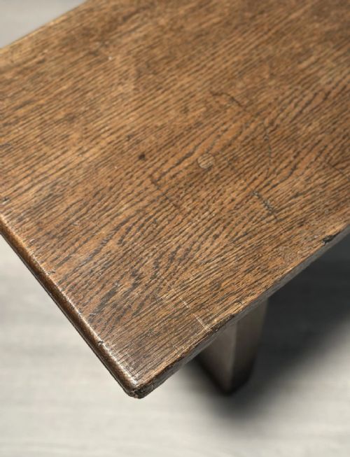 HUGE ANTIQUE OAK BENCH - ADDITIONAL PHOTO 5