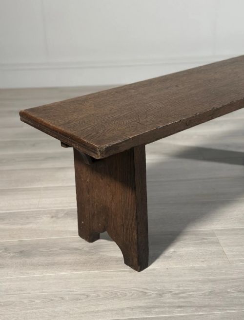 HUGE ANTIQUE OAK BENCH - ADDITIONAL PHOTO 7