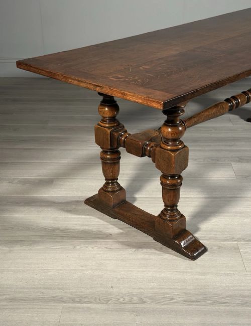 LARGE OAK REFECTORY TABLE C1900 - ADDITIONAL PHOTO 1