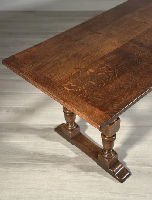 LARGE OAK REFECTORY TABLE C1900 - ADDITIONAL PHOTO 2