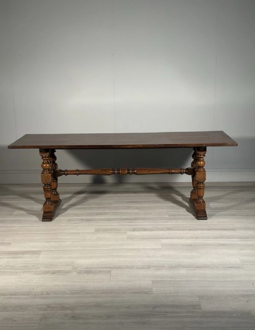 LARGE OAK REFECTORY TABLE C1900 - ADDITIONAL PHOTO 4