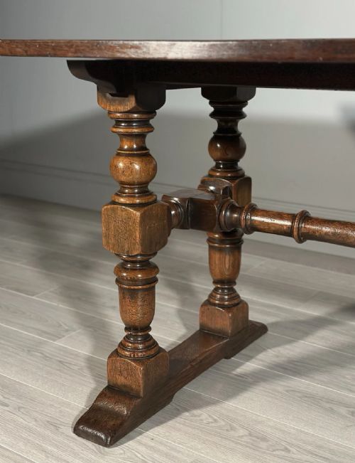 LARGE OAK REFECTORY TABLE C1900 - ADDITIONAL PHOTO 5