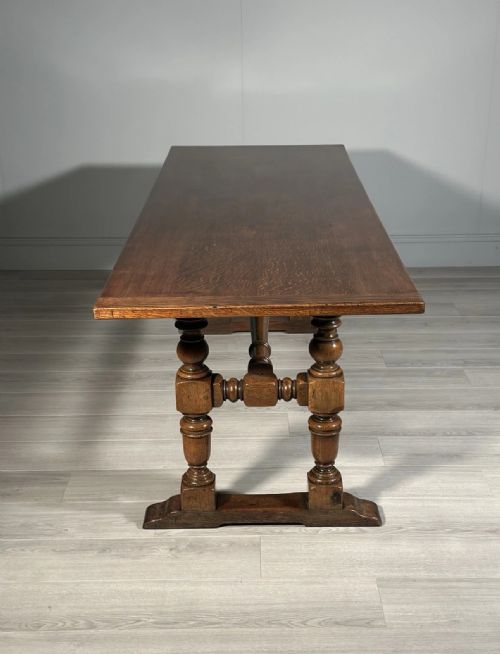 LARGE OAK REFECTORY TABLE C1900 - ADDITIONAL PHOTO 9