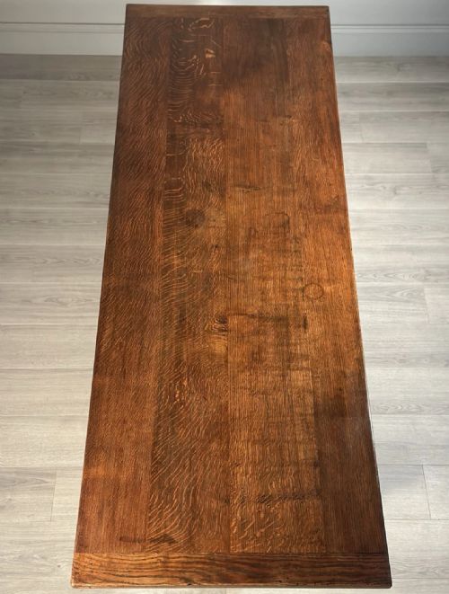 LARGE OAK REFECTORY TABLE C1900 - ADDITIONAL PHOTO 11