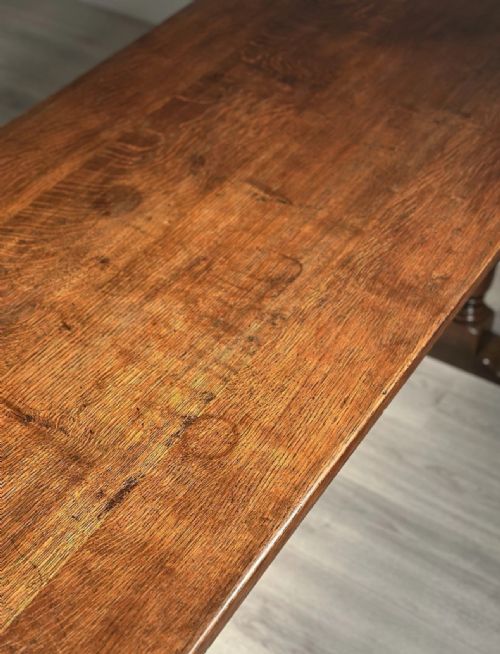 LARGE OAK REFECTORY TABLE C1900 - ADDITIONAL PHOTO 12