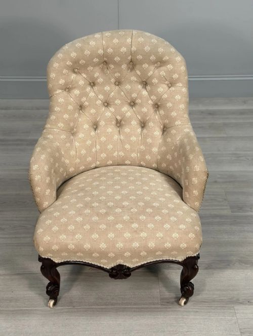 19TH CENTURY ROSEWOOD ARMCHAIR C1880 - ADDITIONAL PHOTO 1
