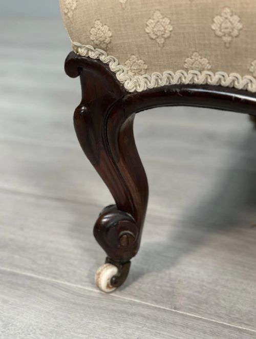 19TH CENTURY ROSEWOOD ARMCHAIR C1880 - ADDITIONAL PHOTO 6
