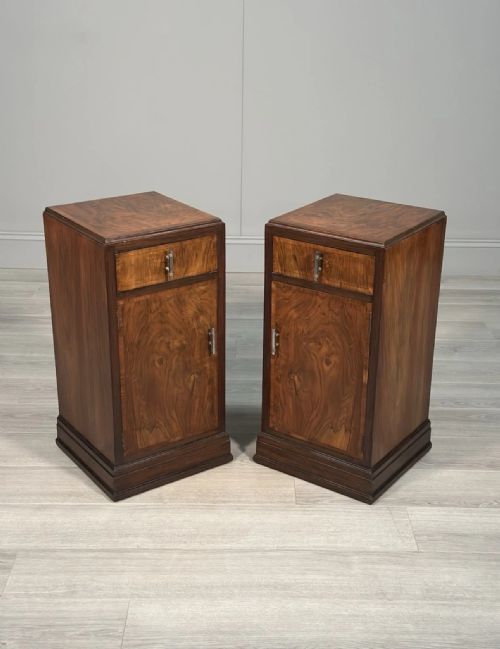 pair of original art deco bedside cabinets - CATEGORY: ANTIQUE CUPBOARDS - DATED 1930