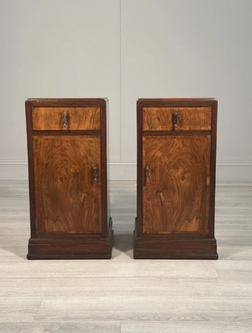 PAIR OF ORIGINAL ART DECO BEDSIDE CABINETS - ADDITIONAL PHOTO 1