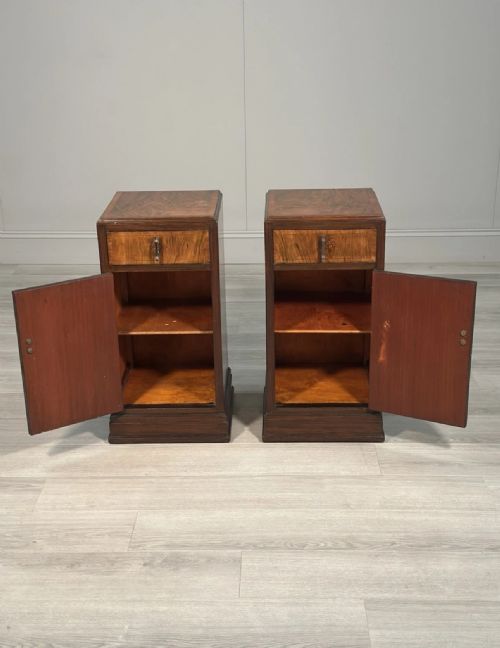 PAIR OF ORIGINAL ART DECO BEDSIDE CABINETS - ADDITIONAL PHOTO 5