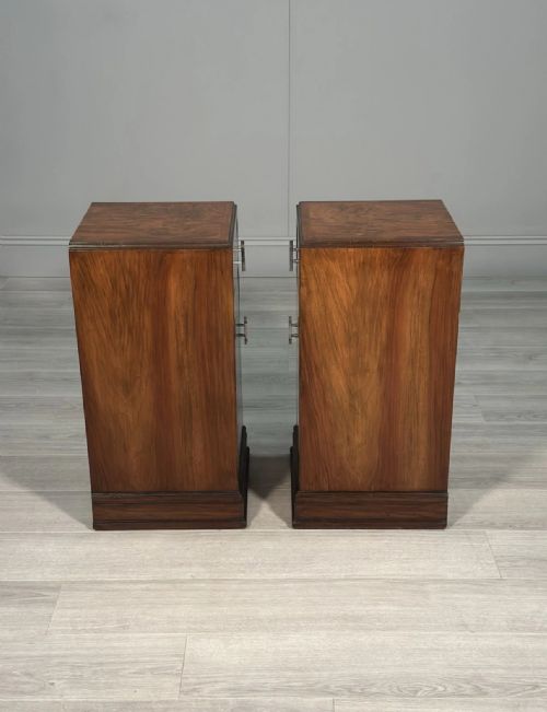 PAIR OF ORIGINAL ART DECO BEDSIDE CABINETS - ADDITIONAL PHOTO 8