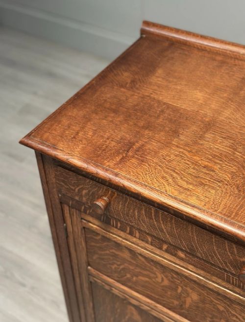 ARTS CRAFTS OAK CUPBOARD C1920 - ADDITIONAL PHOTO 4