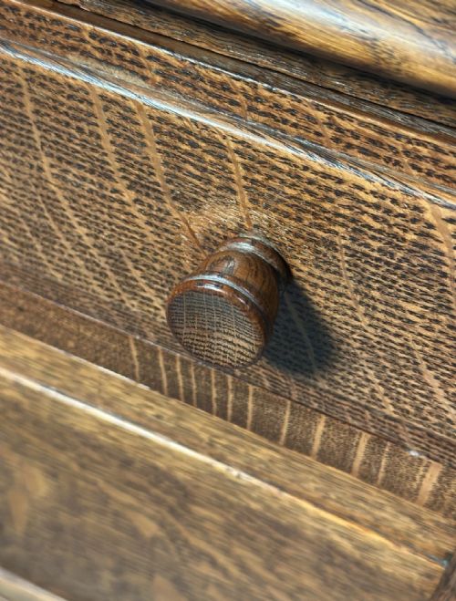 ARTS CRAFTS OAK CUPBOARD C1920 - ADDITIONAL PHOTO 5