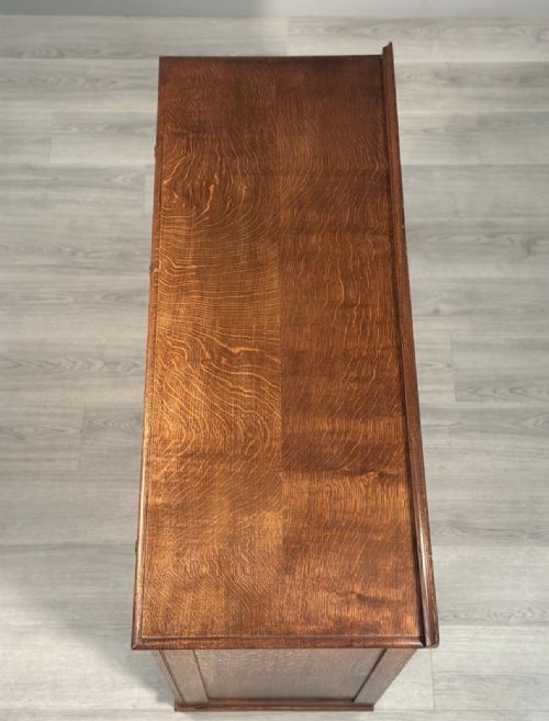 ARTS CRAFTS OAK CUPBOARD C1920 - ADDITIONAL PHOTO 9