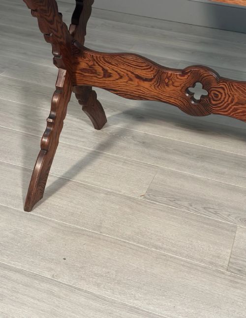 ECCLESIASTICAL PITCH PINE WRITING TABLE C1910 - ADDITIONAL PHOTO 4