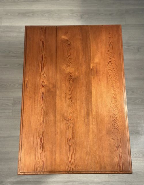 ECCLESIASTICAL PITCH PINE WRITING TABLE C1910 - ADDITIONAL PHOTO 11