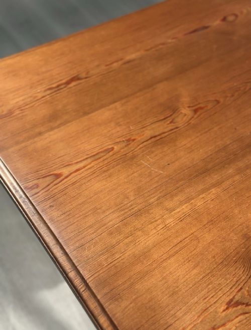 ECCLESIASTICAL PITCH PINE WRITING TABLE C1910 - ADDITIONAL PHOTO 12
