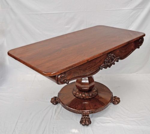 Antique Regency Rosewood Centre Table Hall Table Consul Table
