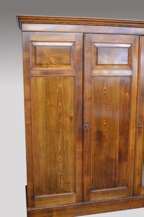 fig 1. Victorian oak triple wardrobe