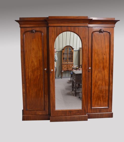 Victorian Breakfront Triple Wardrobe
