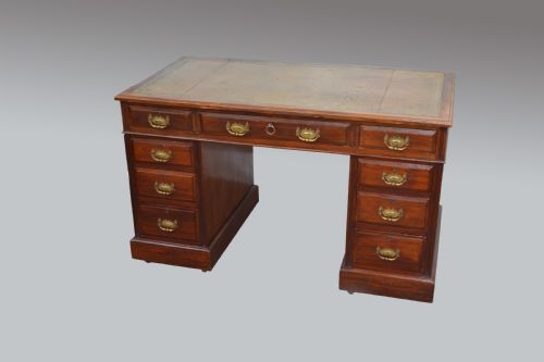 Antique Edwardian Pedestal Desk