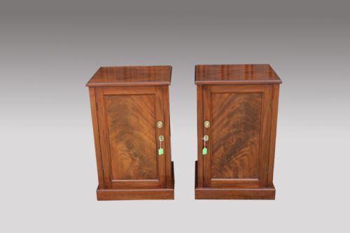 Pair of Antique Mahogany Bedside Cabinets
