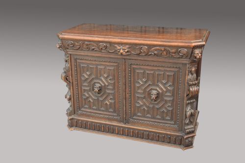 Antique Carved Oak Sideboard