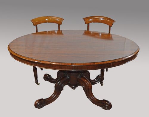 Large Antique Rosewood Dining Table